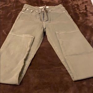 Green jeans w pockets size 44